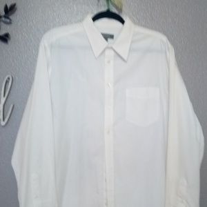 Men's: White Dress Shirt Button Down w/Sleeves